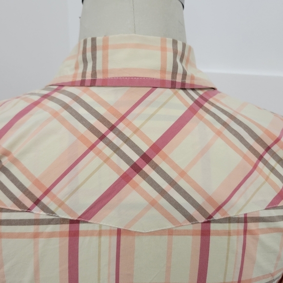 The Limited Stretch Western Plaid Long Sleeves Shirt Size XS - Picture 5 of 13